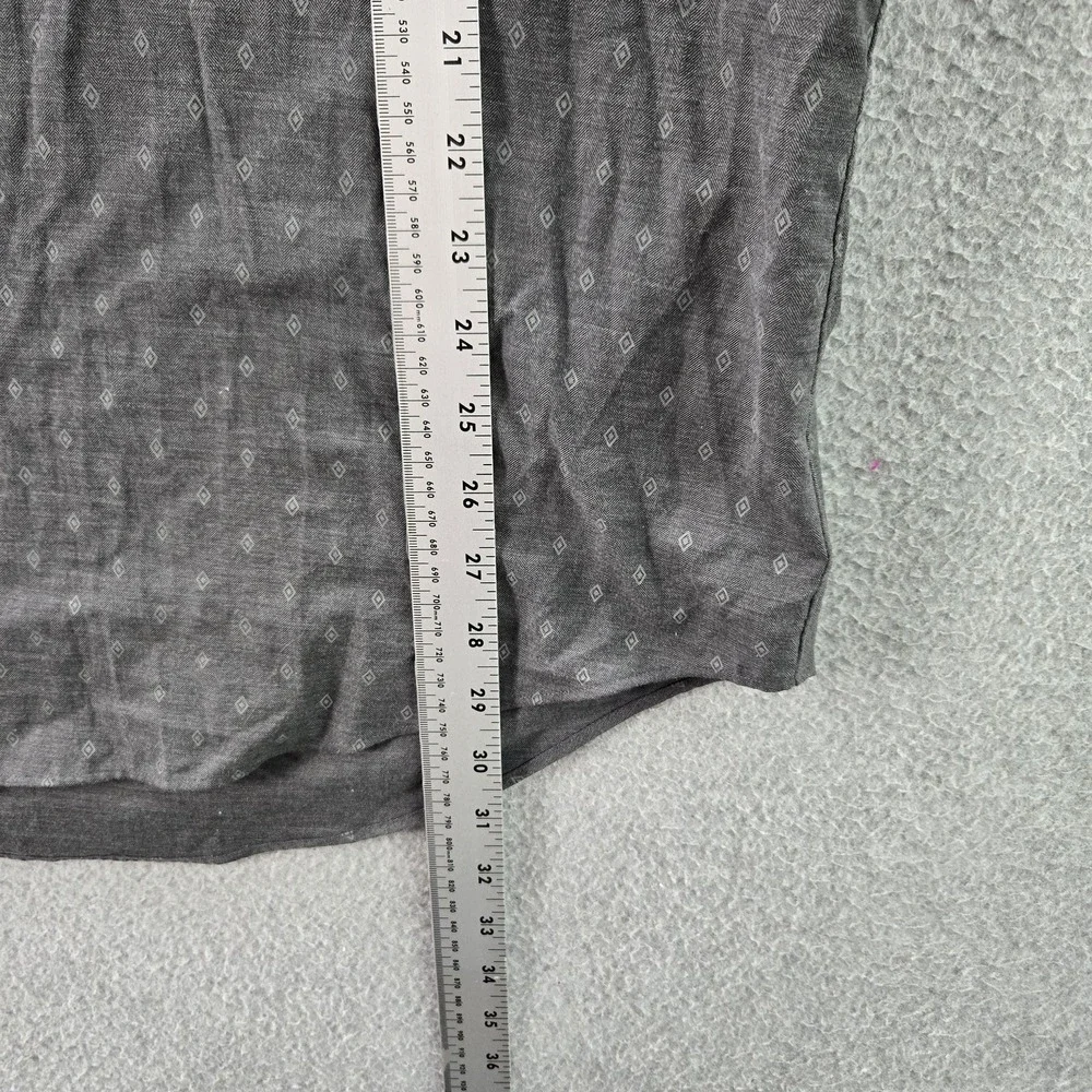 Polo Ralph Lauren Men Button Up Shirt XL Gray Geometric Long‎ Sleeve